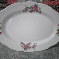 دیس بزرگ چینی گل سرخی قدیمی