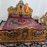 تختخواب دو نفره ۲عدد و کنسول و آینه وساعت ایستاده|تخت و سرویس خواب|زنجان, |دیوار