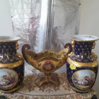 کشکول عتیقه گلدان سورمه ای اصلی