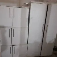 کمد لباس دو درب همراه با باکس دودرب