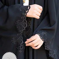 چادر مشکی عربی عبایی گلدوزی و سنگدوزی کد kai8905