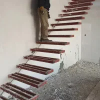 پله فلزی معلق/گرد/متحرک جوشکاری ساخت و نصب انواع