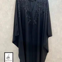 حریر پانچ کار شده مانتو عبایی
