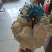 دسته گل آبی عروس