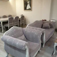 مبل ۹ نفره ویترین  میز نهار خوری  درحدنو