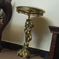 میز تلفن برنز قدیمی