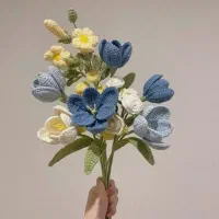 دسته گل بافتنی