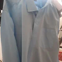 پیراهن آبی مردانه سایز لارج نو