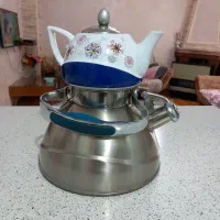 کتری و قوری استیل سالم و تمیز|قوری، کتری، قهوه‌ساز دستی|کرج, برغان|دیوار