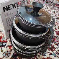 ظروف ۸پارچه تفلون باکیفیت وقیمت مناسب|ظروف پختوپز|مینودشت, |دیوار