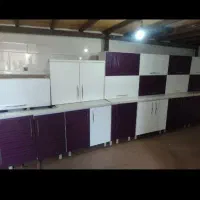 بنفش سفید کابینت های گلس دست 2