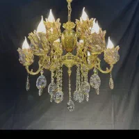 لوستر.ورونا.برنجی ضمانتی.۶+۶شعله برنج VB light 789