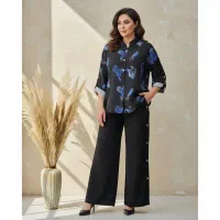 لباس زنانه ست شومیز وشلوارسبک ایتالیایی شیکان کده