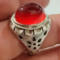 انگشتر نقره شبکه سنگ عقیق