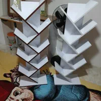 کتابخانه طرح درختی و آینه سنتی