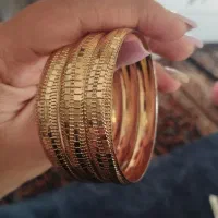 ۳عدد النگو طلا روس رنگ ثابت  ثابت جفت طلا
