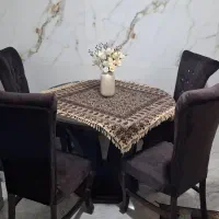 میز ناهار خوری ۴ نفره رنگ قهوه ای تیره