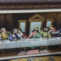 تابلو فرش دستبافت شام آخر