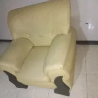 مبل هفت نفره چرمی|مبلمان خانگی و میز عسلی|قائم‌شهر, |دیوار