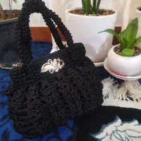 کیف مکرومه شیک و زیبا