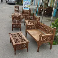 تخت سنتی مبلمان گره چینی چوب نراد ،باغی ویلایی