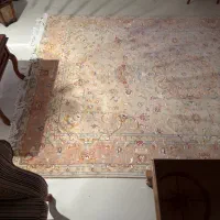 فرش تبریزجفت ۶ متری علیا فتح گل ابریشم در حد نو