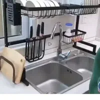 فروش ابچکان پشت پنجره دو طبقه مشکی 80 سانتی|آب‌چکان و نظم‌دهنده ظروف|پردیس, فاز ۱|دیوار