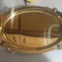 سینی استیل طلایی خارجی