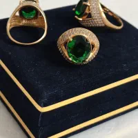 سوماگراش نگین گلس عقیق یمانی و عقیق ساده