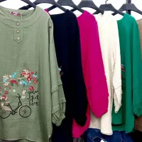 شومیز تونیک نخ پنبه ٪۱۰۰ به قیمت تولیدی