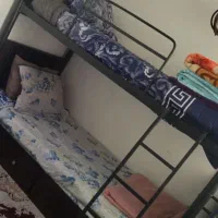 تختواب دو طبقه ی فلزی با محافظ و نردبان