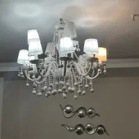 فروش دو عدد لوستر ست در حد نو ۸ شاخه و ۱۲ شاخه