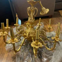 فروش و خریدار لوستر های برنزی ابکاری طلایی