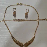 سرویس طلا ویک گردنبندسبک|جواهرات|محمدیه-قزوین, |دیوار