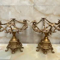 آئینه و شمعدان برنجی|صنایع دستی و سایر لوازم تزئینی|تهران, تهرانسر مرکزی|دیوار