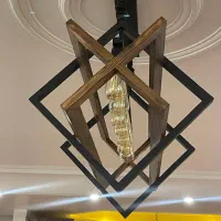 لوستر چوبی فلزی در حد نو