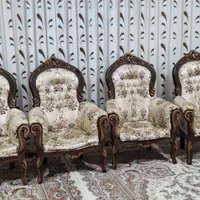 مبلمان راحتی ۹ نفره چوب راش خیلی تمیز|مبلمان خانگی و میز عسلی|آشخانه, |دیوار