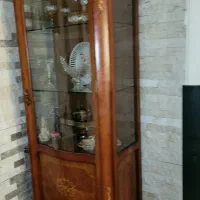 ویترین معرق قدی چوب راش|بوفه، ویترین، کنسول|تهران, سازمان آب|دیوار