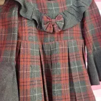 پیراهن یلدایی کشمیر زیردکمه نوزادی یلدایی