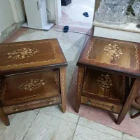 جفت میز معرق مربع و تک مستطیل