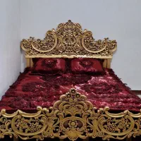 سرویس خواب منبت کاری طلایی رنگ