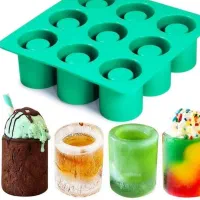 قالب یخ استوانه ای نه تایی مخصوص یخ،ژله ودسر