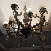 لوستر۱۰شاخه برنز فرشته|لوستر و چراغ آویز|اسلامشهر, شهرک قائمیه|دیوار