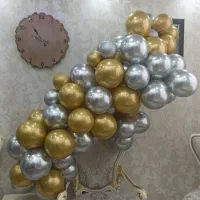 بادکنک تزیین شده کروم