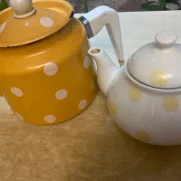 کتری لعاب همراه با قوری چینی