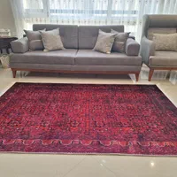 فرشینه طرح کابل زمینه لاکی|فرش|اراک, |دیوار