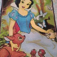 قالیچه یک در یک و نیم سفید برفی