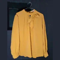 شومیز پاپیونی کرپ حریر سایز ۲xl