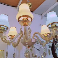 لوستر شیشه کریستال سفید