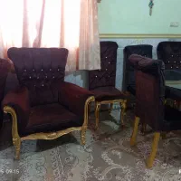 فروش فوری سرویس مبل مخملی شیک در حد نو حراج|مبلمان خانگی و میز عسلی|سراوان, |دیوار